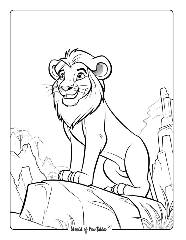 Lion Coloring Pages For Kids &amp; Adults - World of Printables