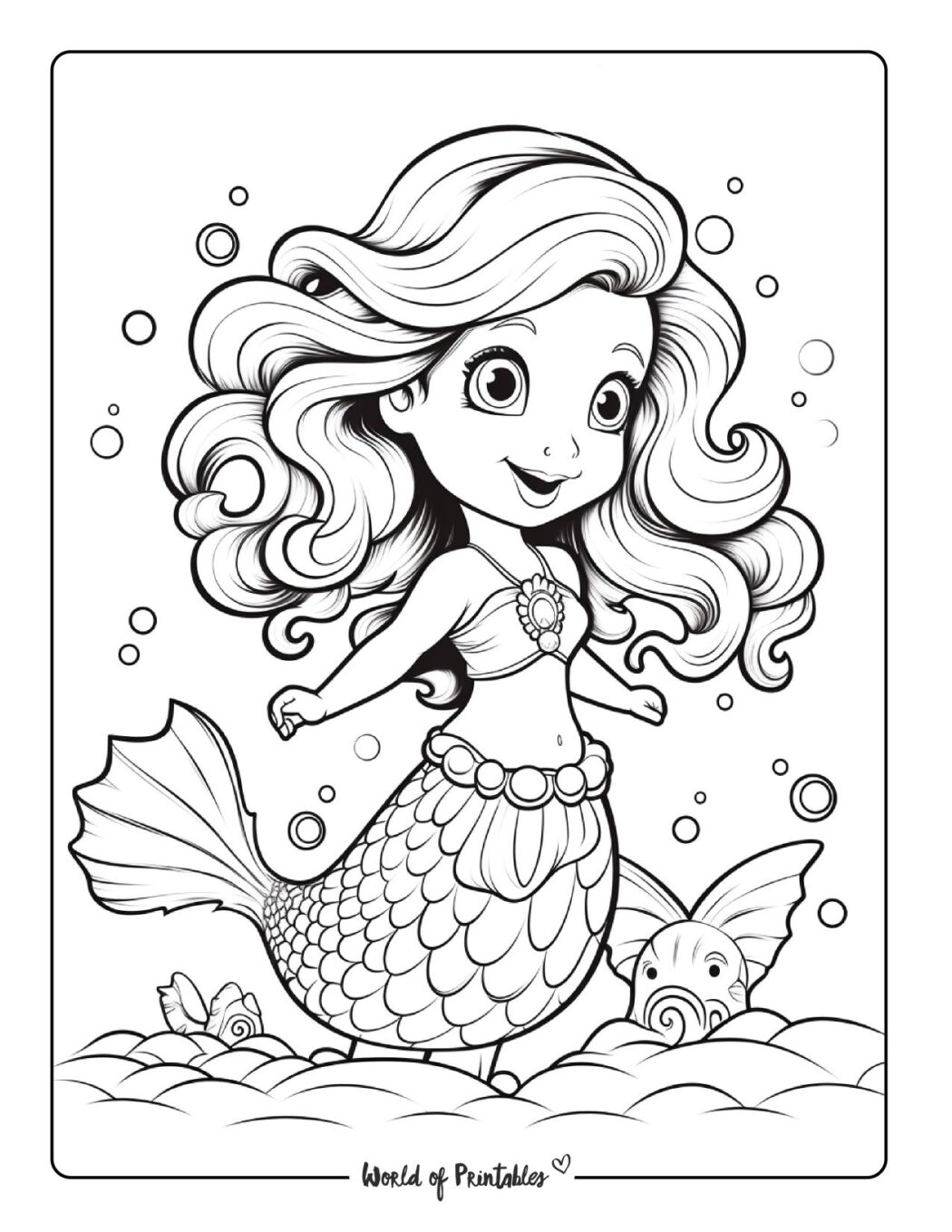 100 Best Mermaid Coloring Pages - World of Printables