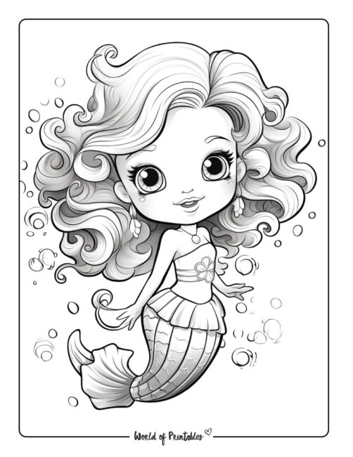 Mermaid Coloring Page 17