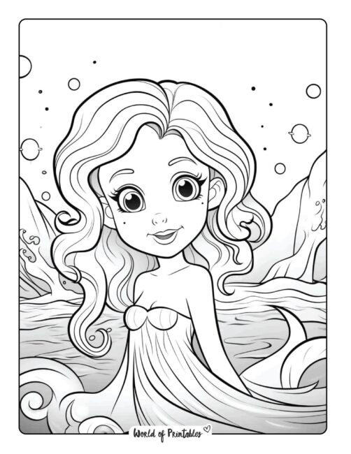 Mermaid Coloring Page 22