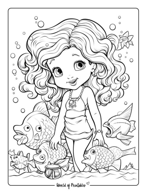 Mermaid Coloring Page 26