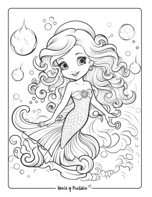 Mermaid Coloring Page 27