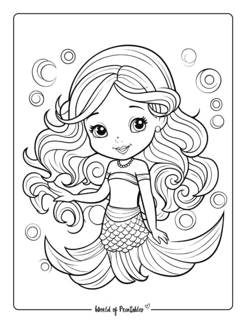 Mermaid Coloring Page 30