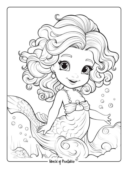 Mermaid Coloring Page 31