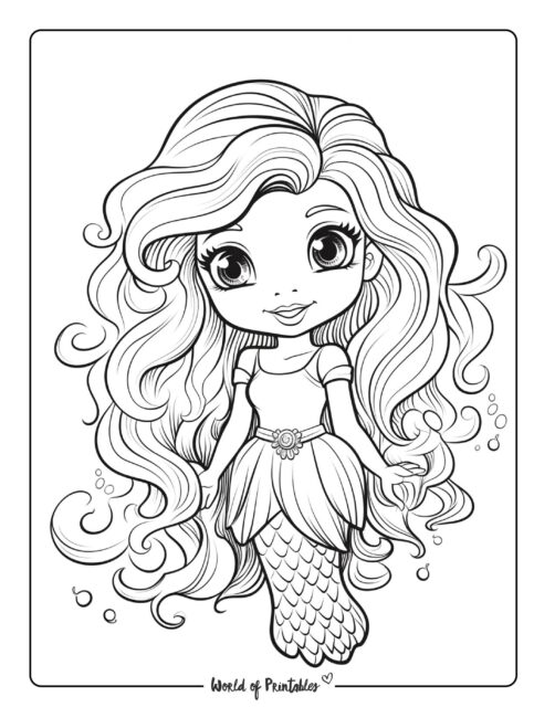 Mermaid Coloring Page 34