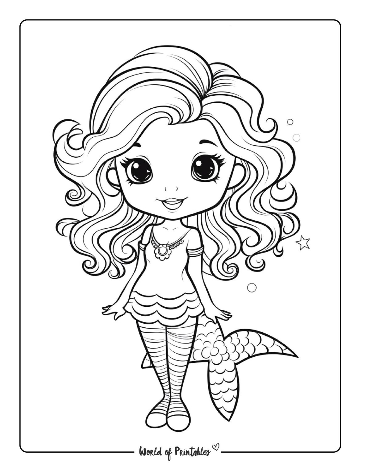 100 Best Mermaid Coloring Pages - World of Printables