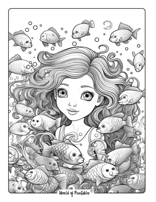Mermaid Coloring Page 39