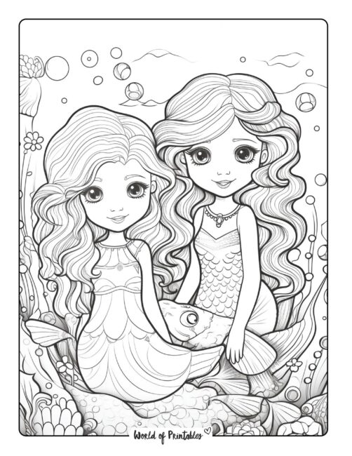 Mermaid Coloring Page 44