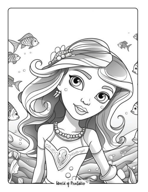 Mermaid Coloring Page 59