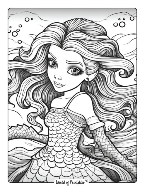 Mermaid Coloring Page 60