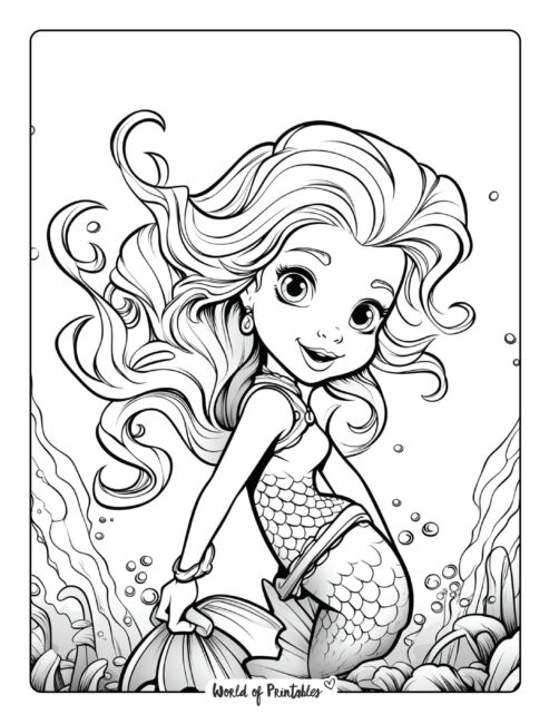 Mermaid Coloring Page 61