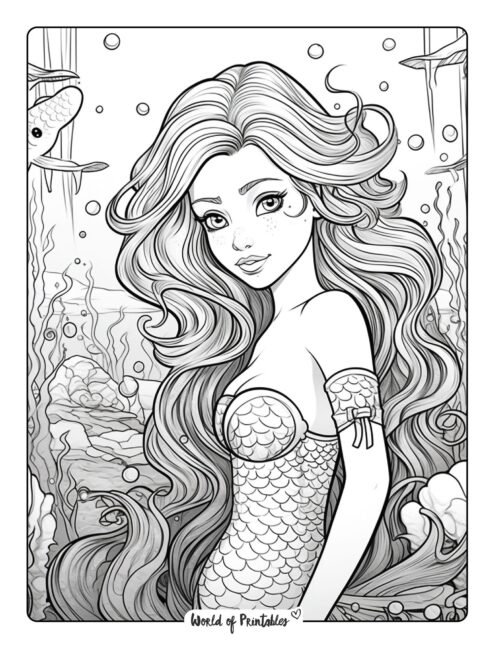 Mermaid Coloring Page 62