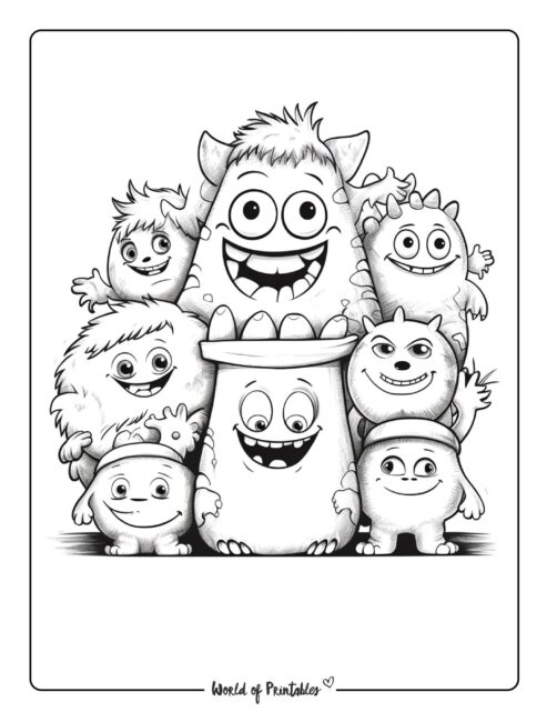 Monster Coloring Page 2
