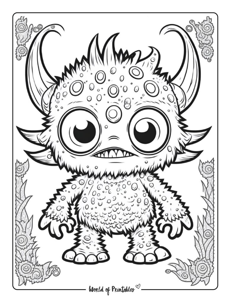 Monster Coloring Pages - World of Printables
