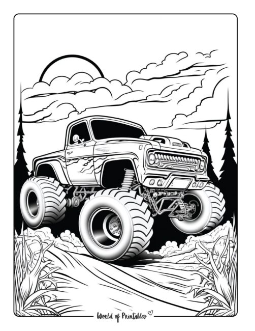 Monster Truck Coloring Page 10