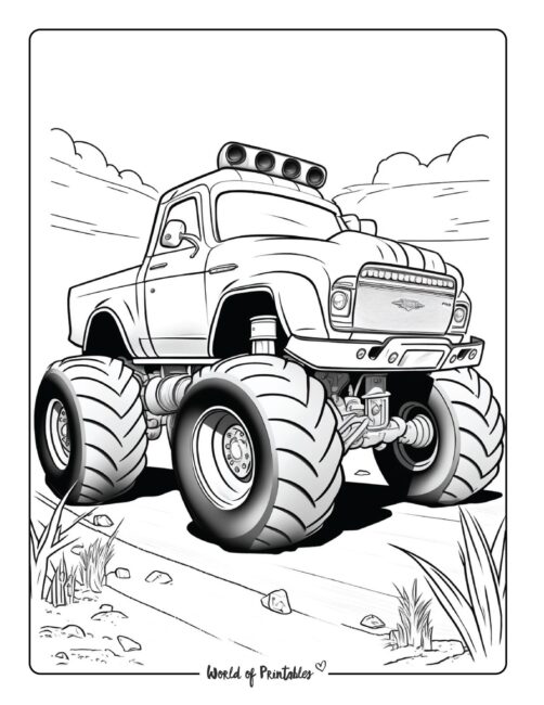 Monster Truck Coloring Page 12