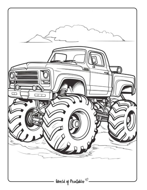 Monster Truck Coloring Page 16