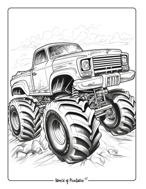 Monster Truck Coloring Page 18