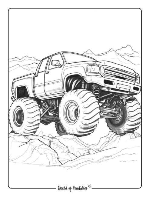 Monster Truck Coloring Page 19