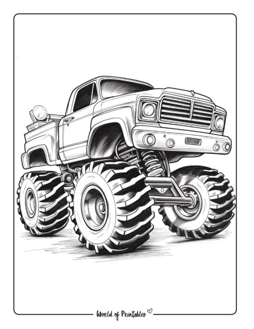 Monster Truck Coloring Page 20