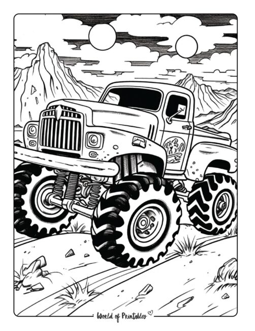 Monster Truck Coloring Page 26