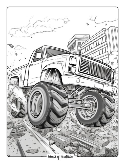 Monster Truck Coloring Page 30
