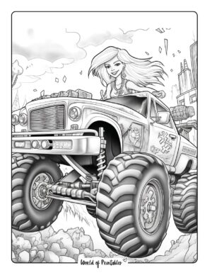 Monster Truck Coloring Pages - World of Printables