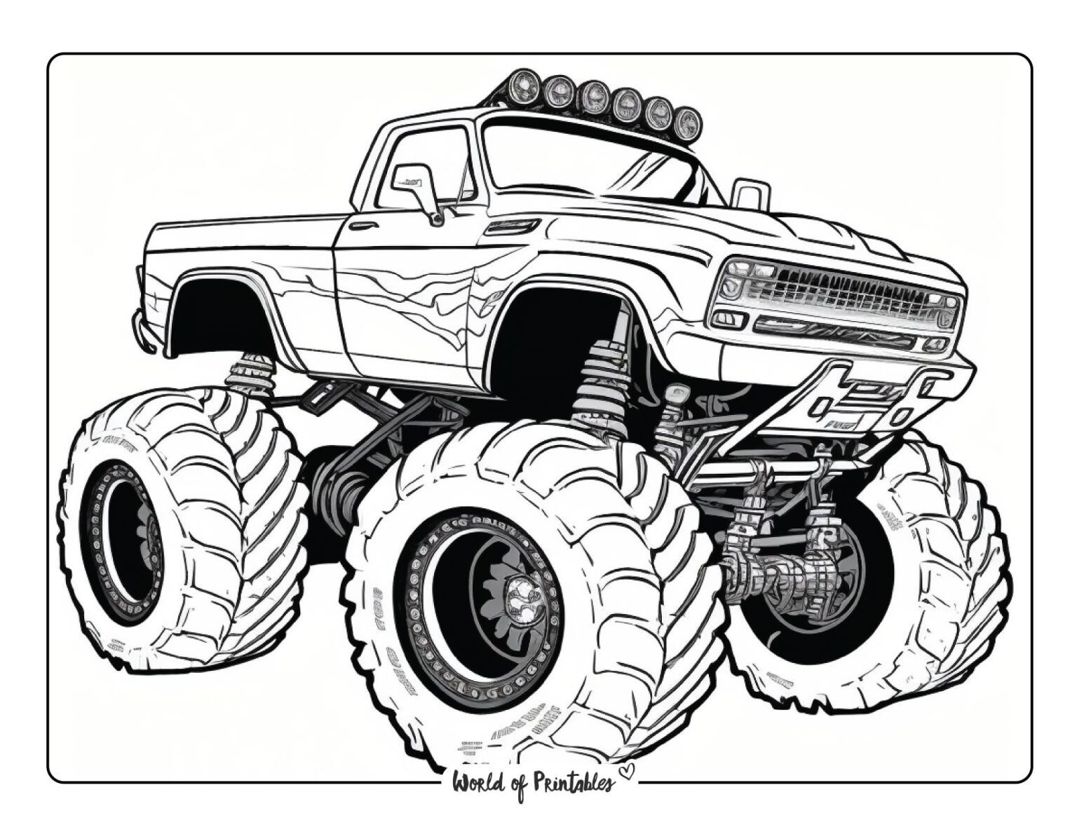 Lightning Mcqueen Monster Truck Coloring Page Printable Printable 