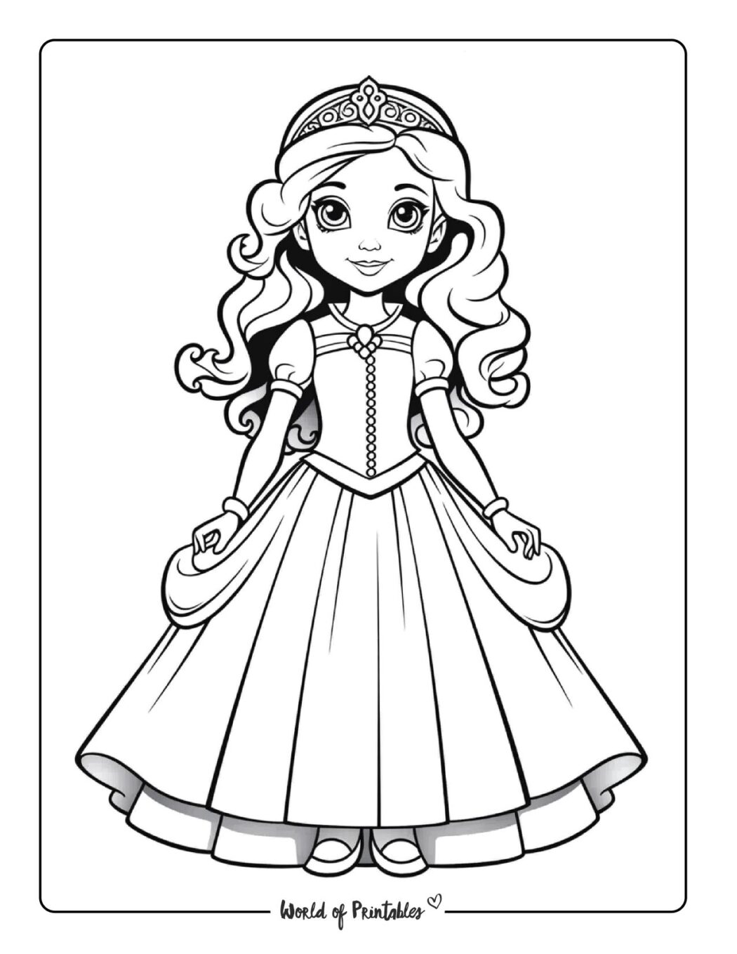100 Best Princess Coloring Pages - World of Printables