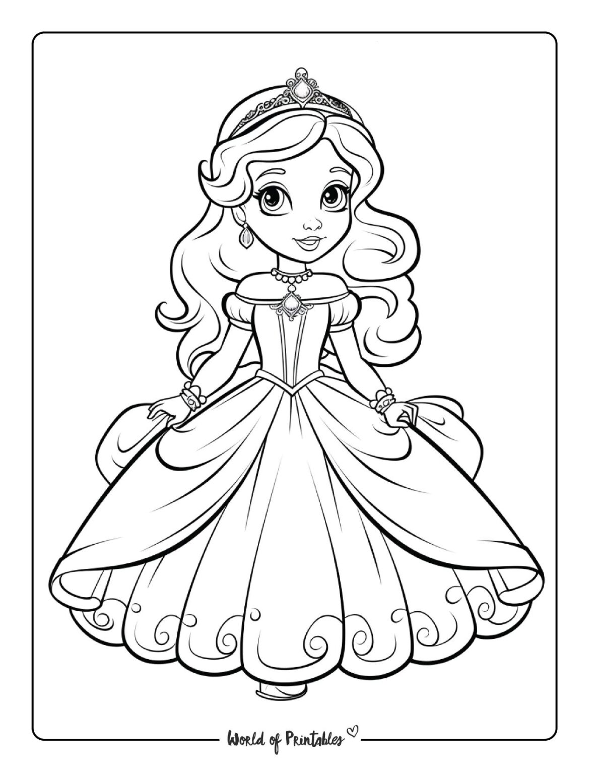 100 Best Princess Coloring Pages - World of Printables