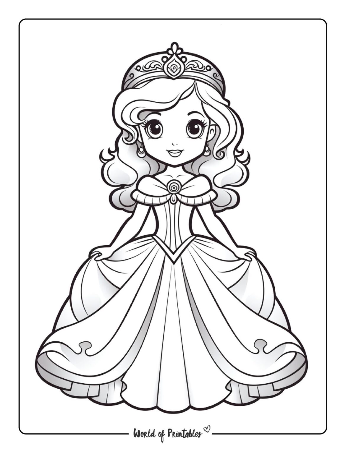 100 Best Princess Coloring Pages - World of Printables