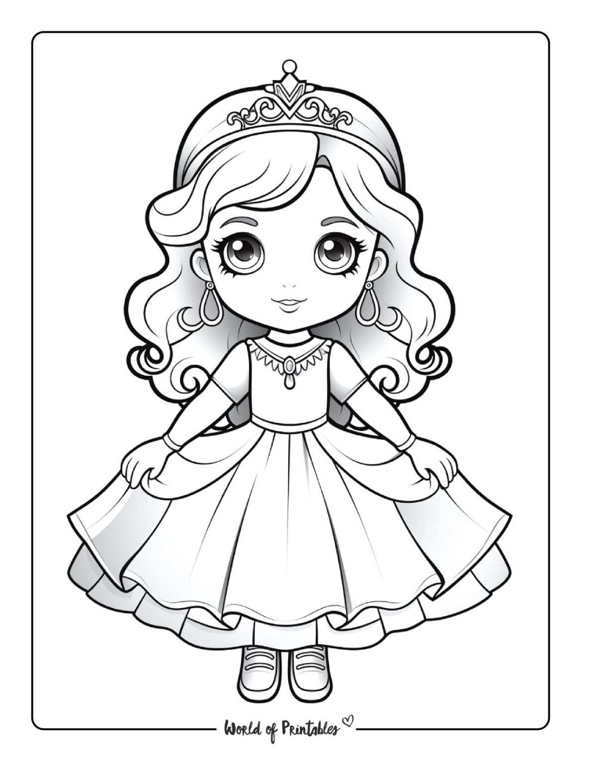 100 Best Princess Coloring Pages - World of Printables