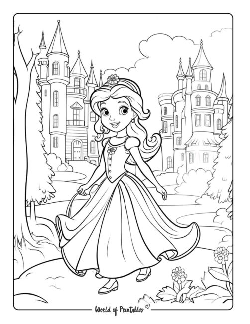 Princess Coloring Page 50