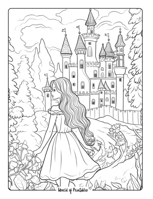 Princess Coloring Page 9