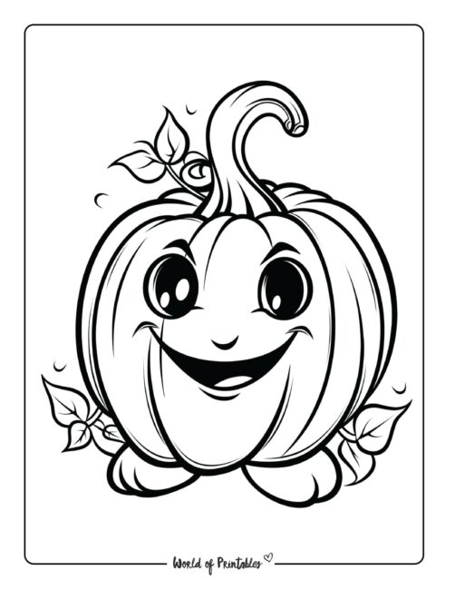 Pumpkin Coloring Page 4