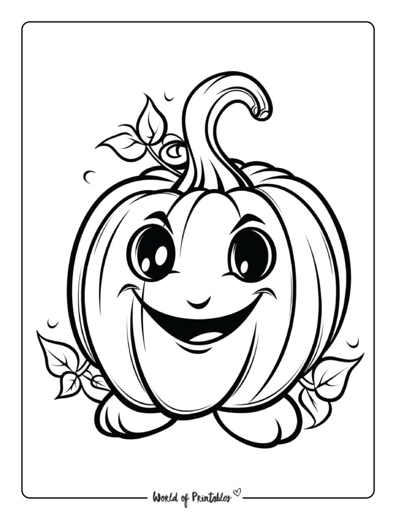 Pumpkin Coloring Pages - World Of Printables