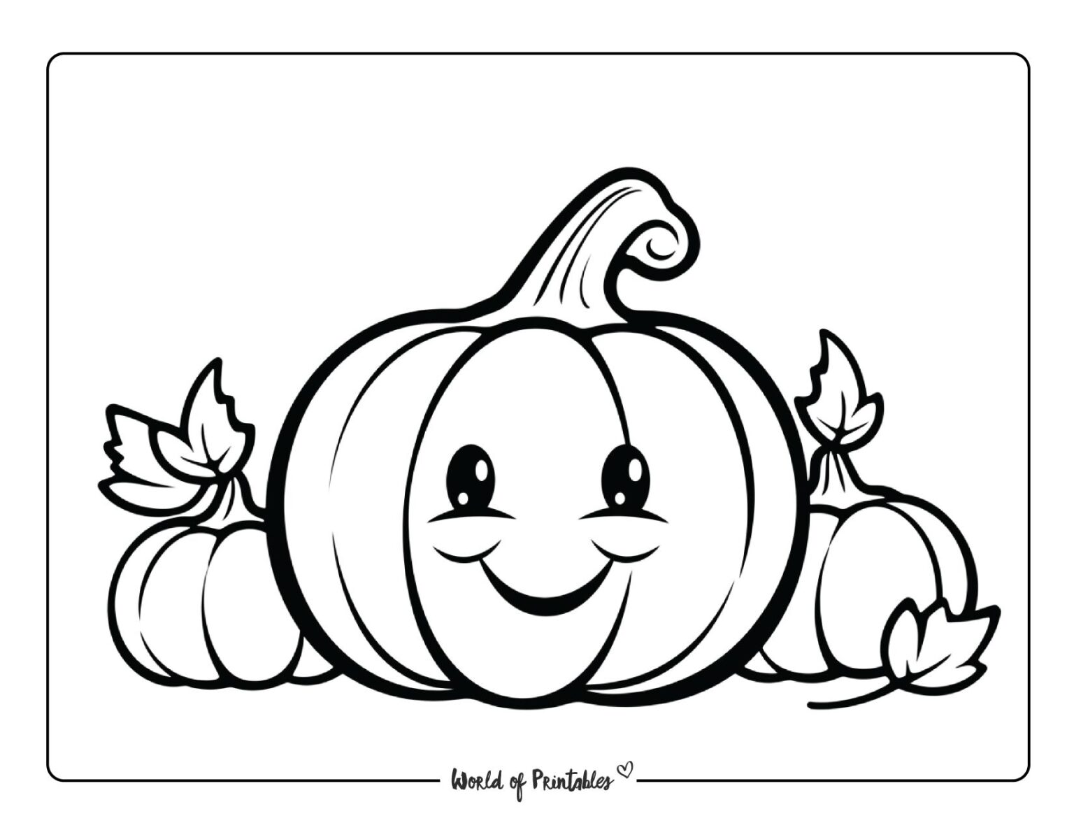 Pumpkin Coloring Pages - World of Printables