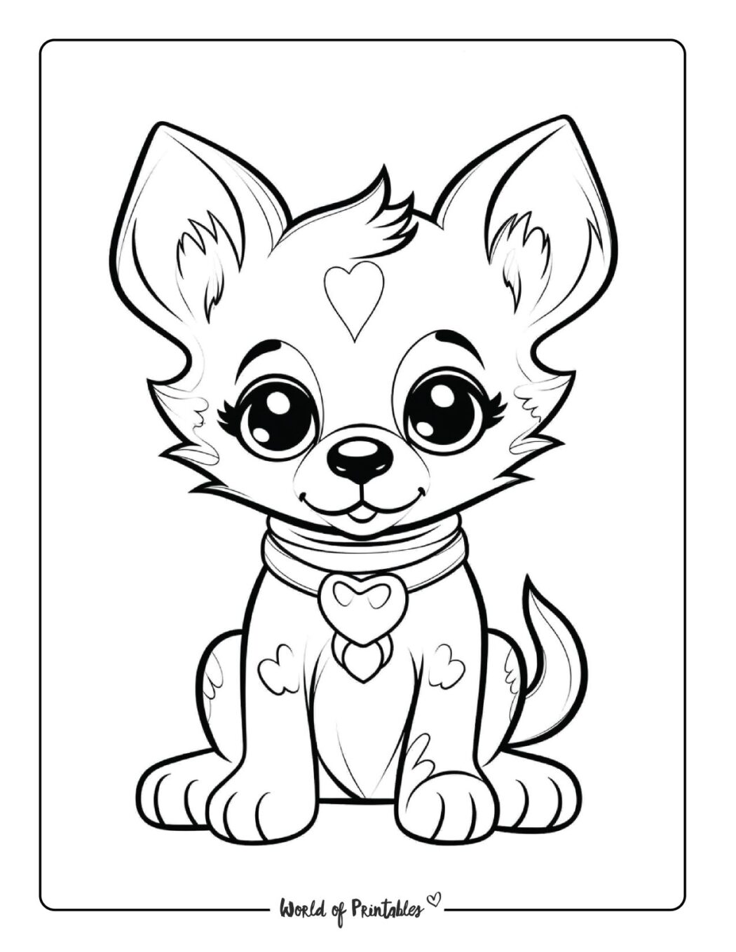 Puppy Coloring Pages World of - Puppy Coloring Page 4 1050x1359