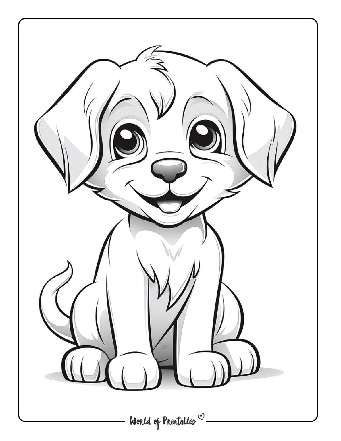 Puppy Coloring Pages - World of Printables