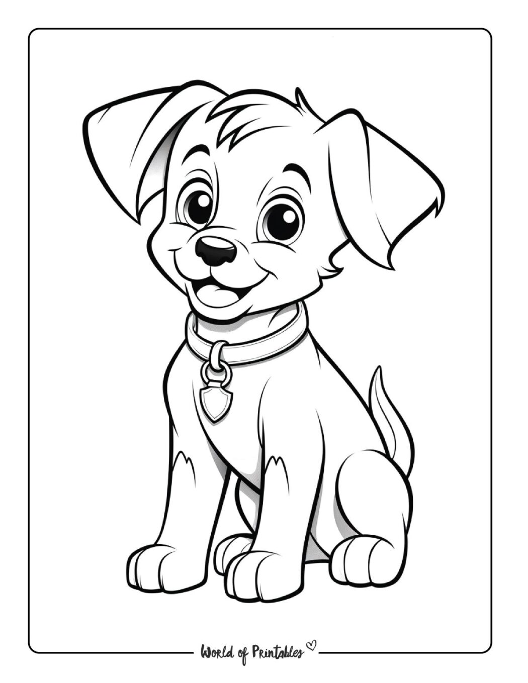 Printable Coloring Pages Of A Puppy