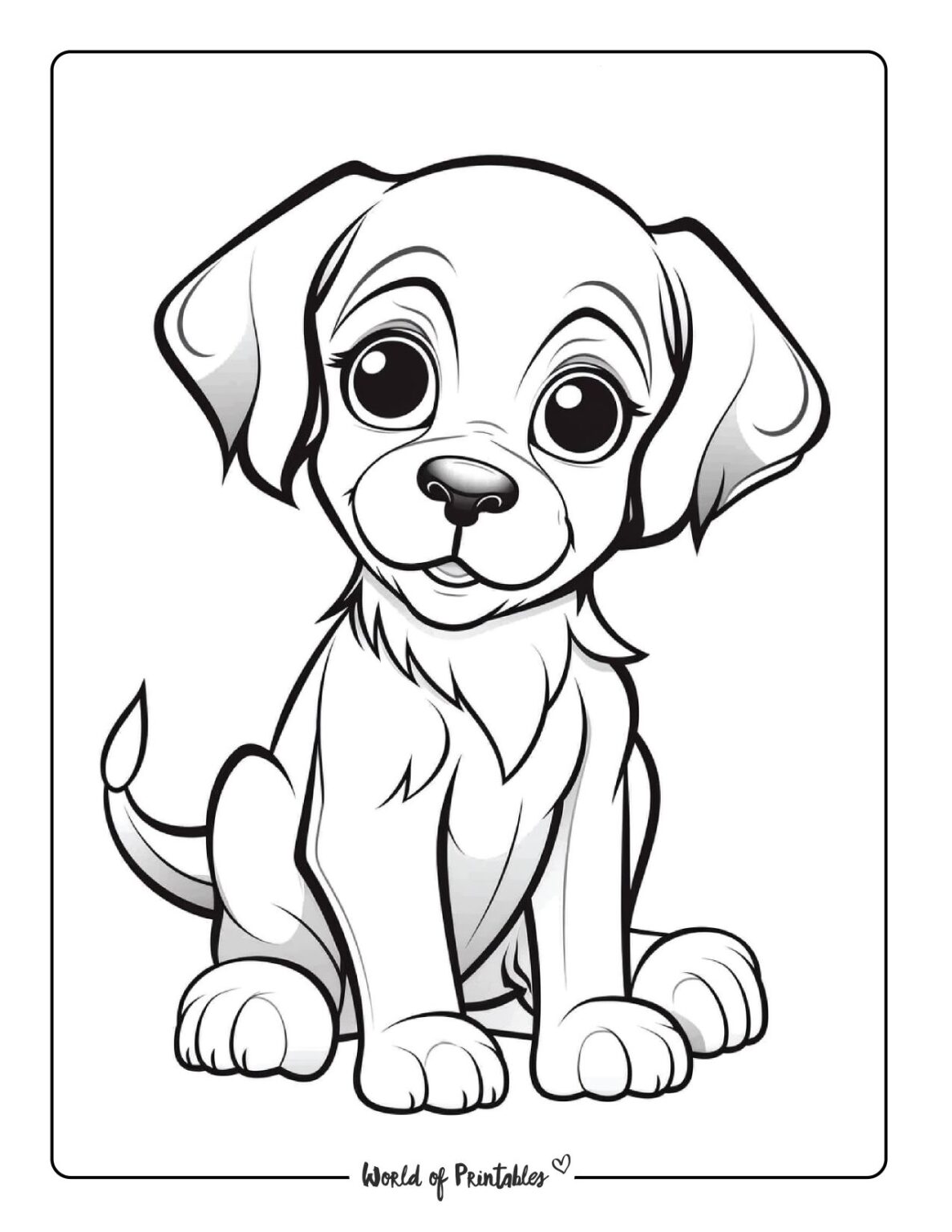 Coloring Page Puppy Printable Coloring Page Puppy Printable