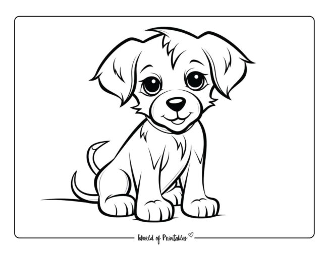 Puppy Coloring Sheet 6