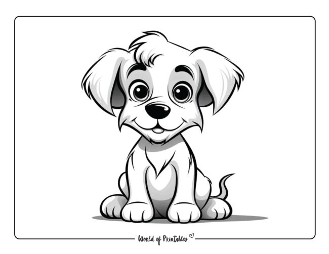 Puppy Coloring Sheet 7