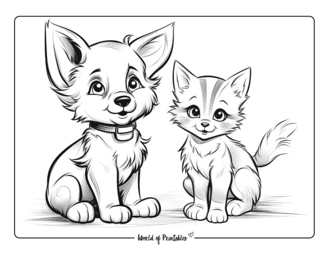 Puppy Coloring Sheet 8