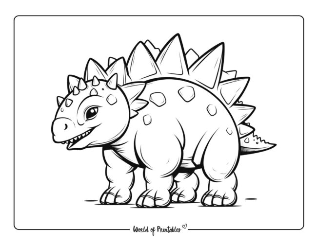 Stegosaurus Coloring Page 2