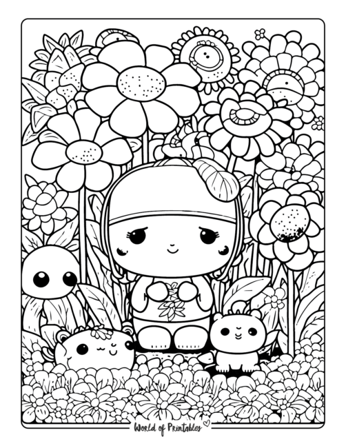 Summer Flowers Coloring Pages