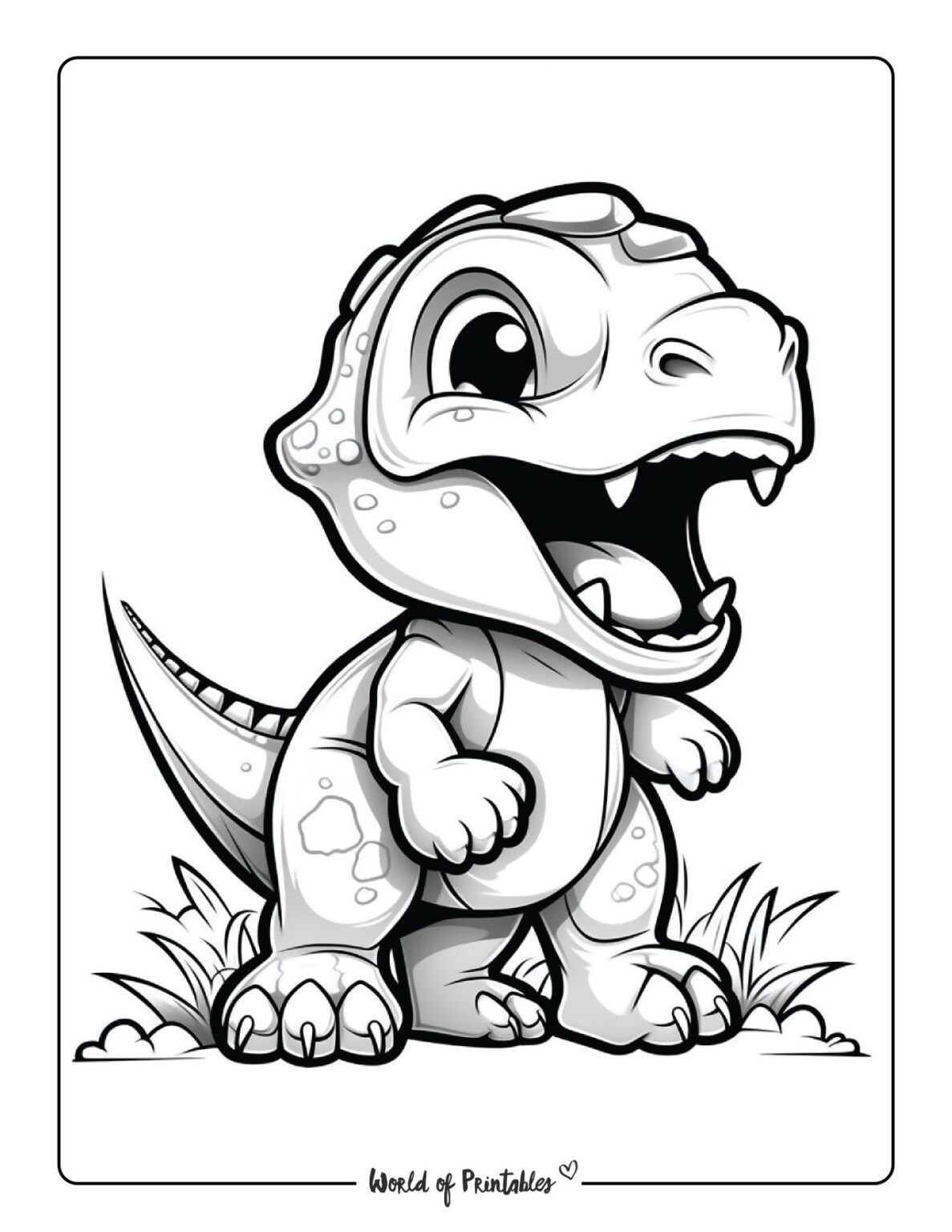 T Rex Coloring Pages - World of Printables