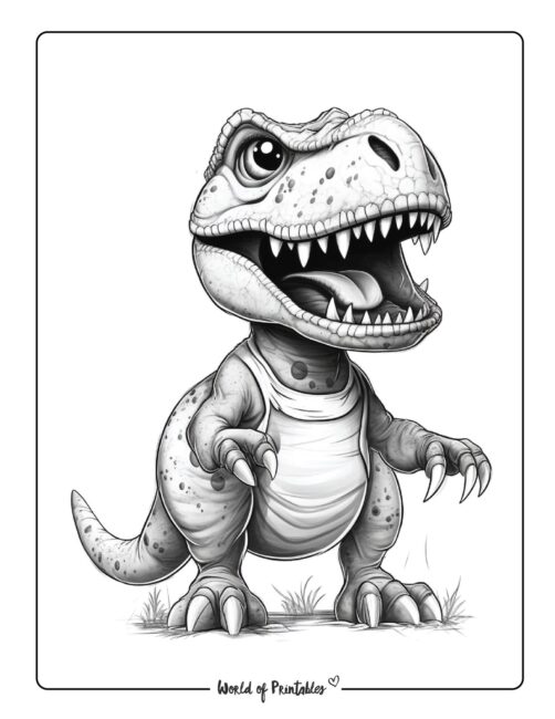 T Rex coloring pages-64