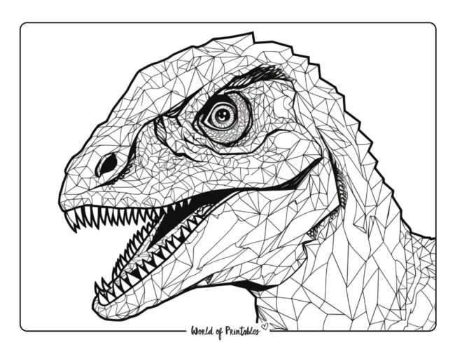 Velociraptor Coloring Page 2