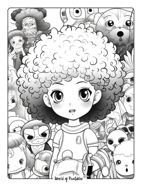 Anime Coloring Pages For Kids & Adults - World of Printables
